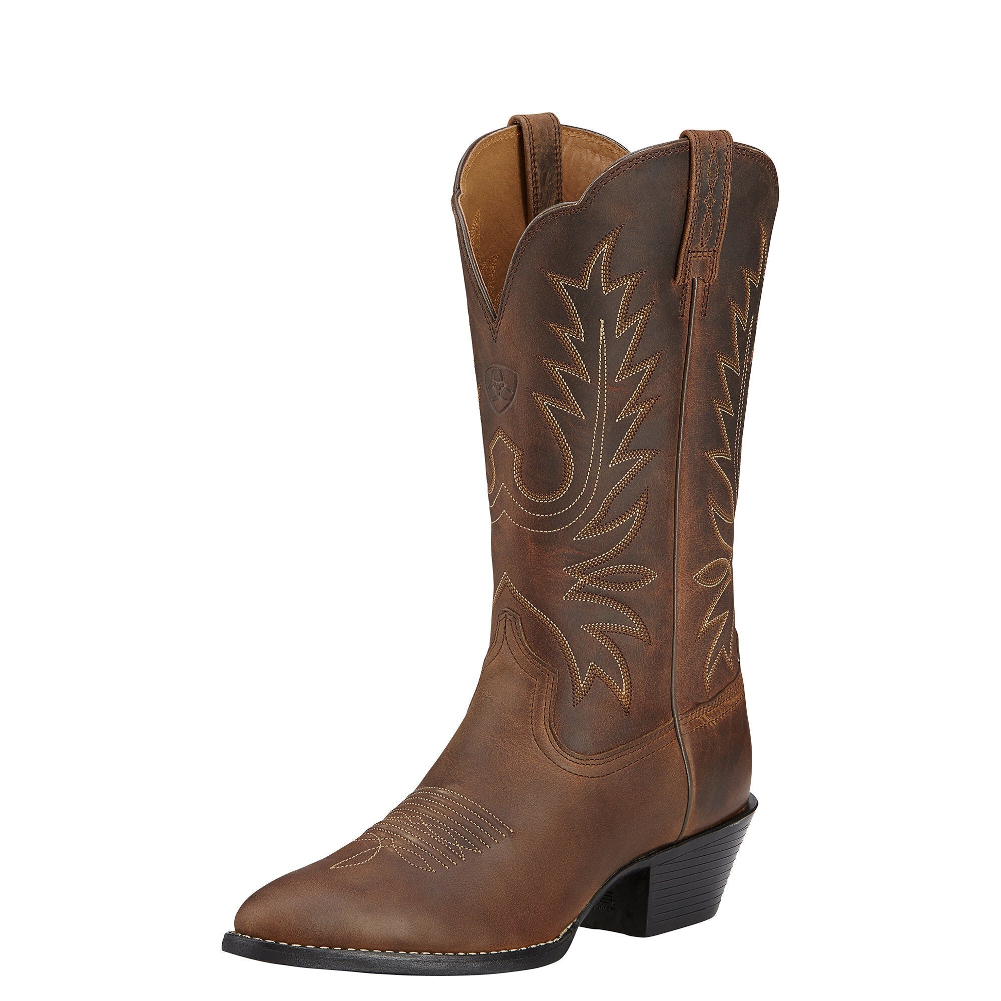 ARIAT Women's Heritage R Toe Boot - Distressed Brown