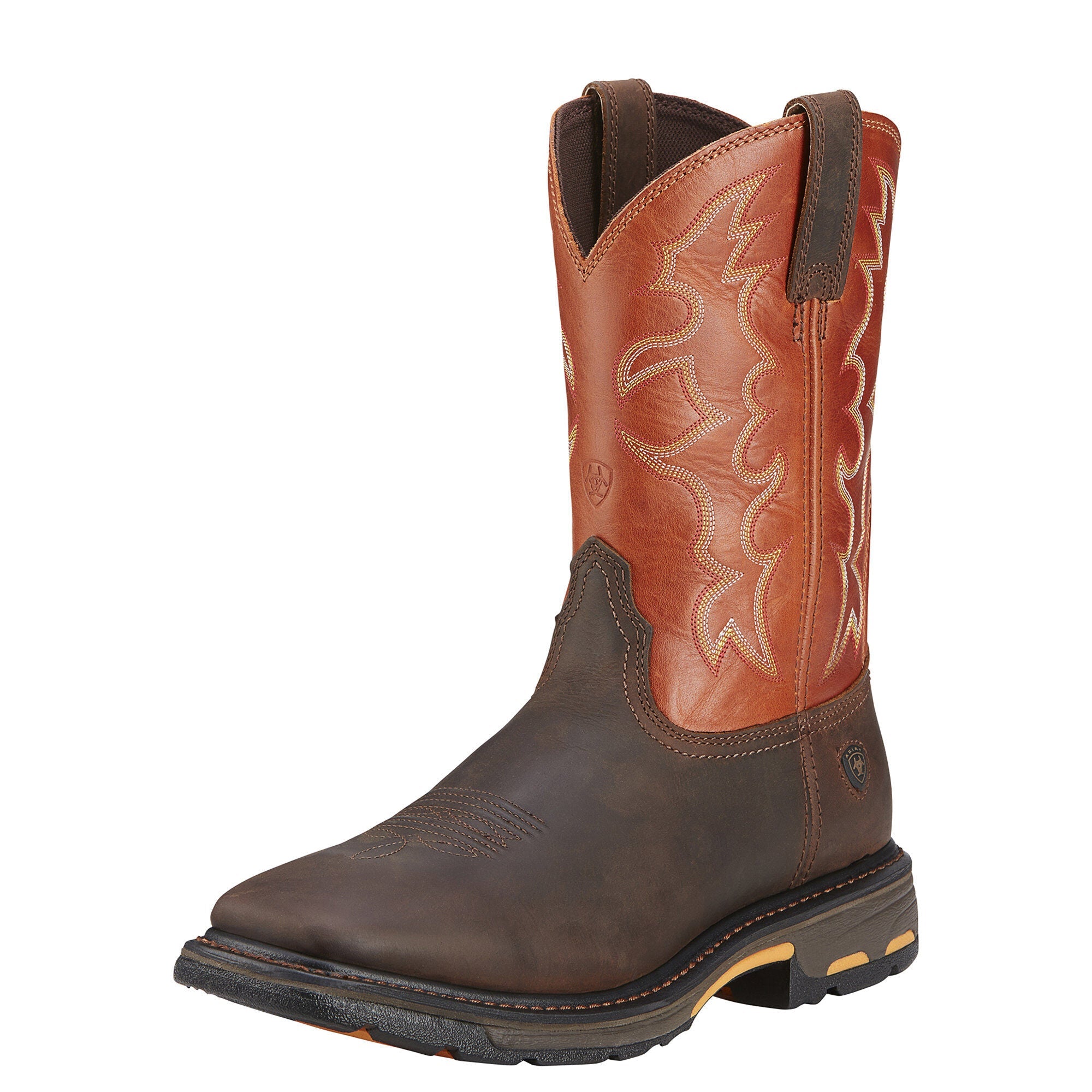 ARIAT Men's WorkHog Wide Square Toe Boot - Dark Earth/Brick