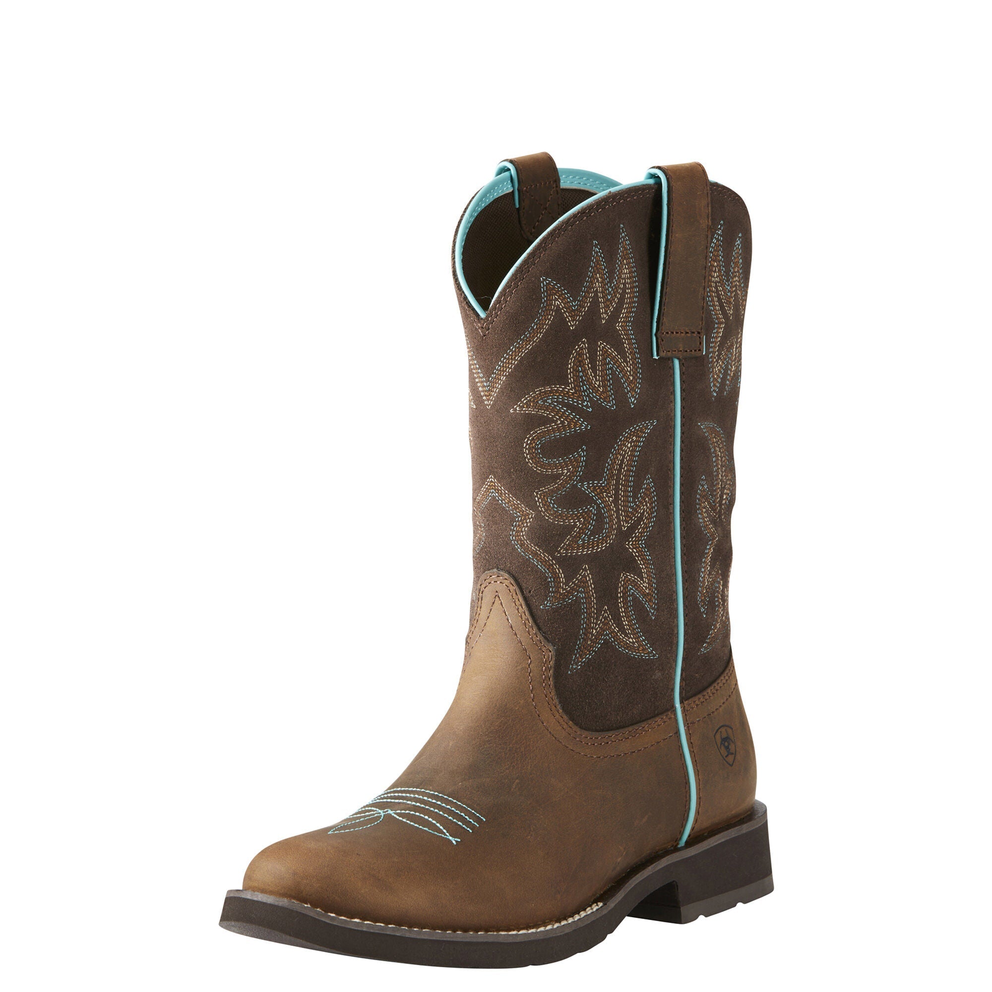 ARIAT Women's Delilah Round Toe Boot - Distressed Brown/Fudge