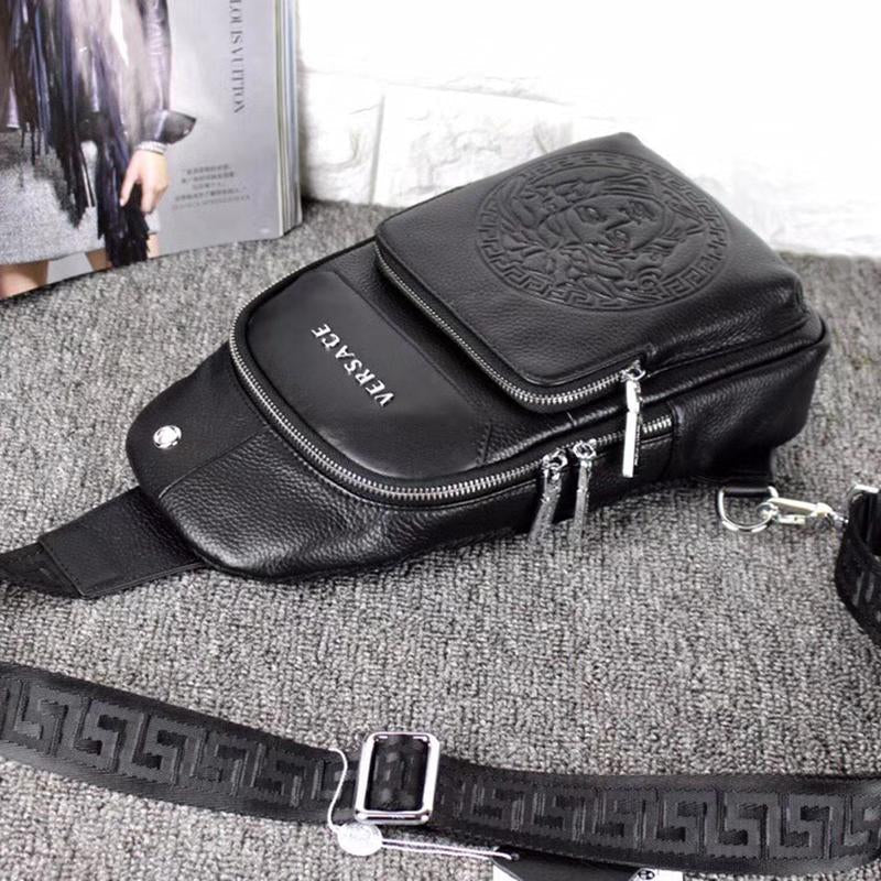 New Fashion Versatile Cowhide Chest Bag 1023121517