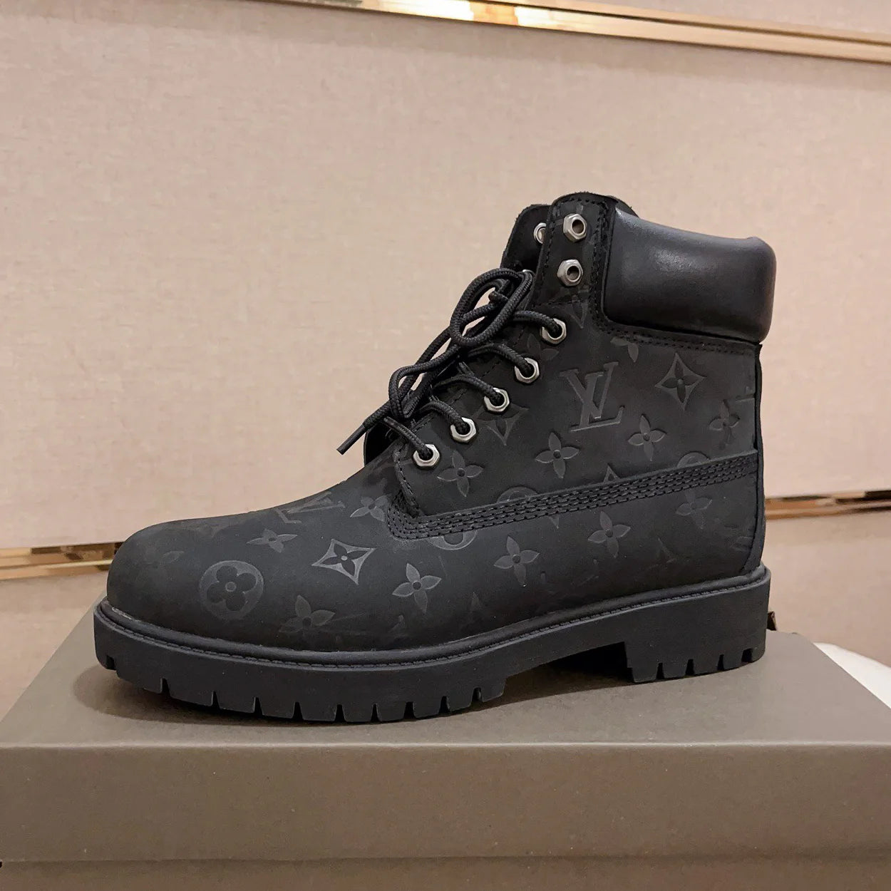 New fashion printed couple's short boots 1024101705