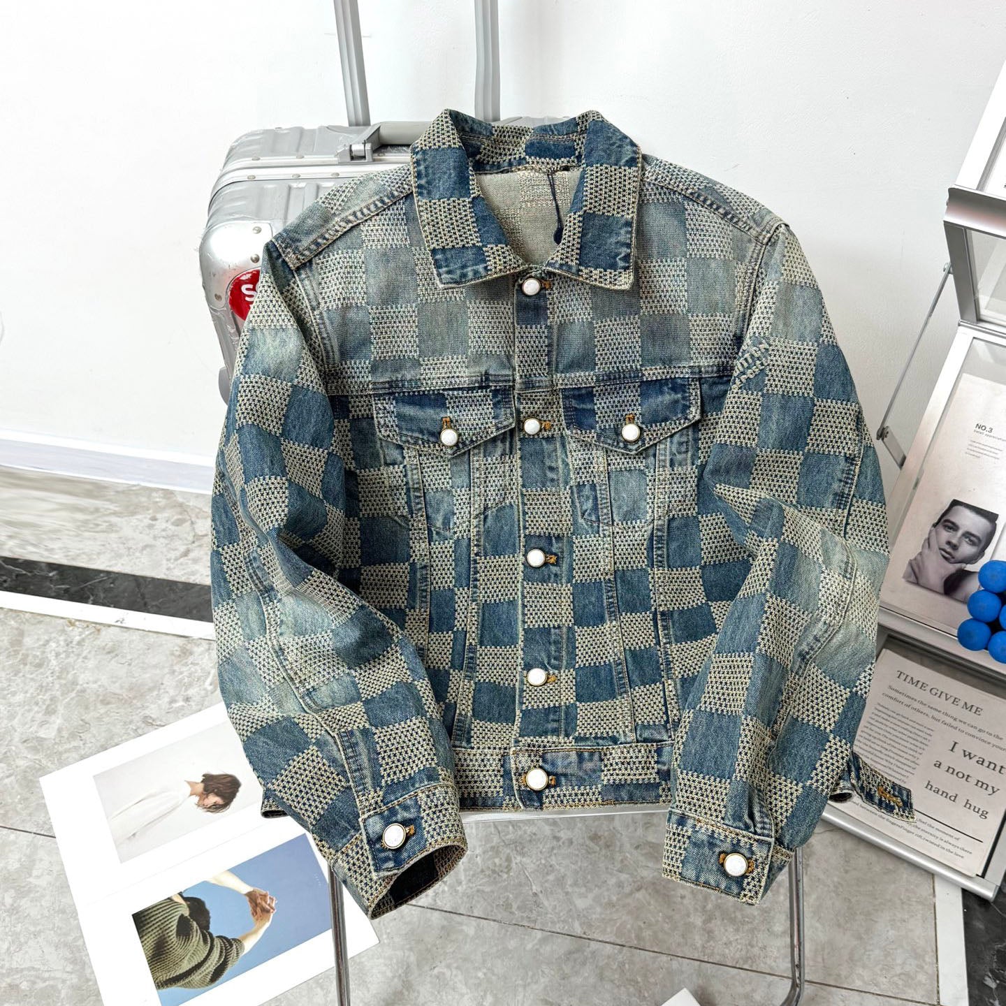VV Plaid denim jacket 1825022819