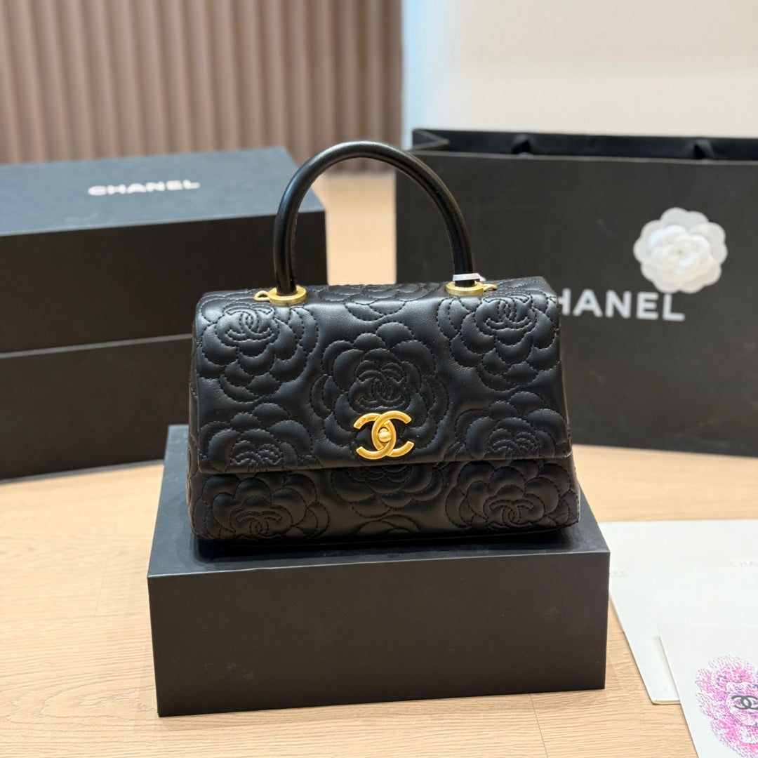 CNL Camellia-Embroidered Handbag 1826031601