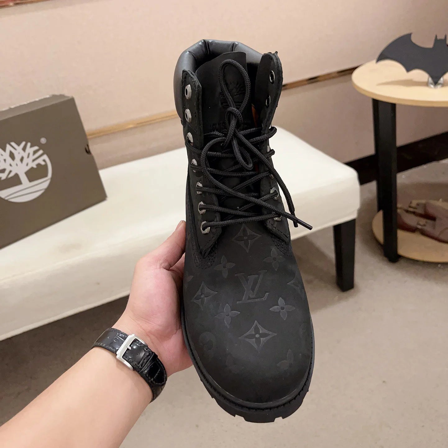 New fashion printed couple's short boots 1024101705