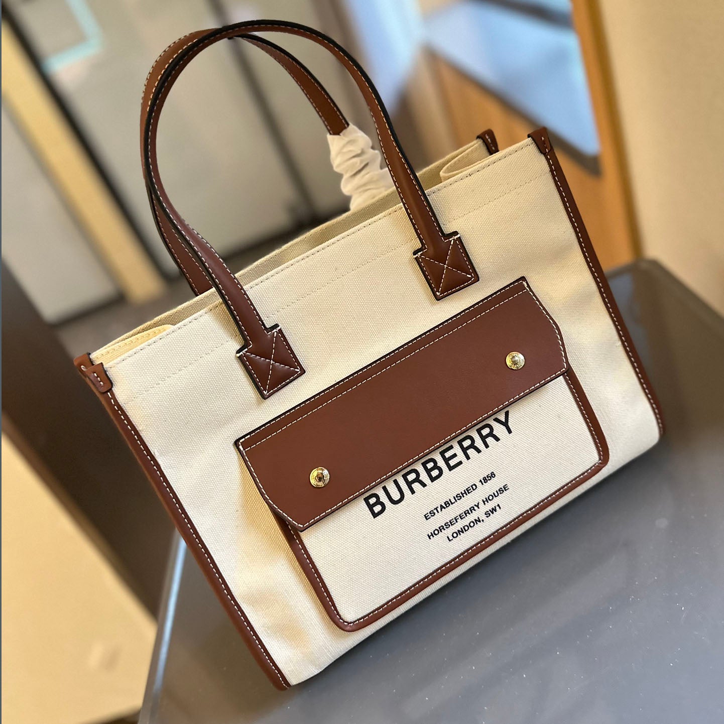 BBR Horseferry Check Canvas Tote XC24092332