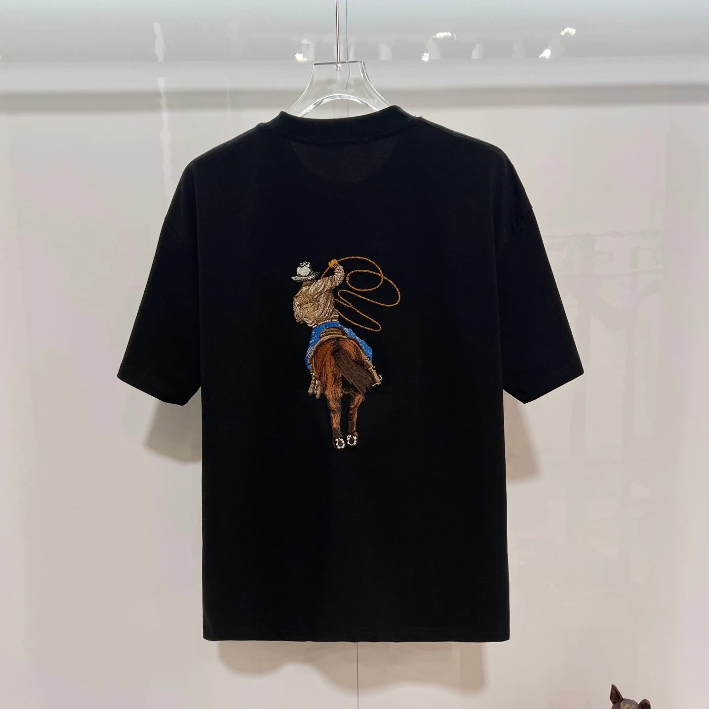 Embroidered Western cowboy short-sleeved T-shirt 1426013008