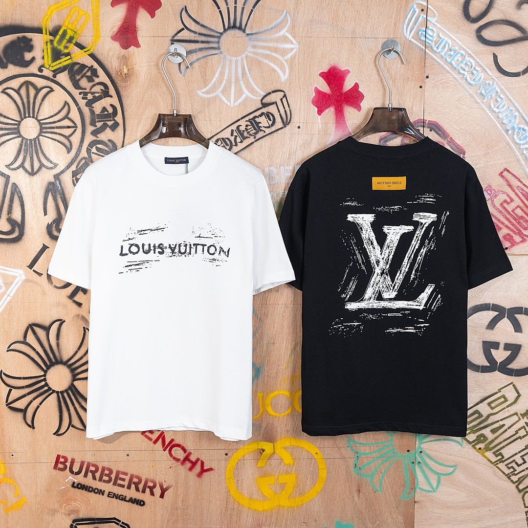 VV Front and back letter print T-shirt 1824103105