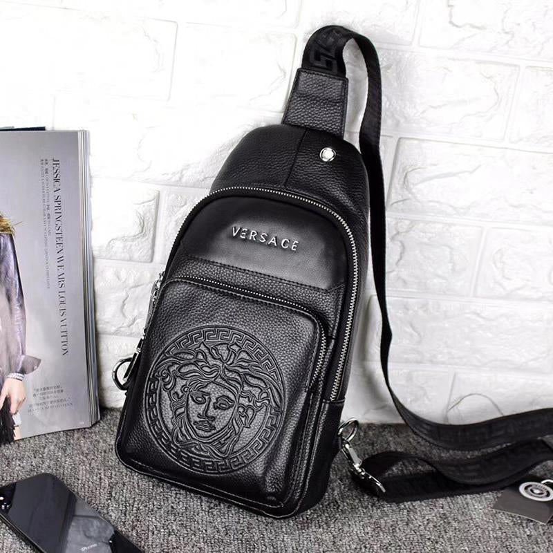New Fashion Versatile Cowhide Chest Bag 1023121517