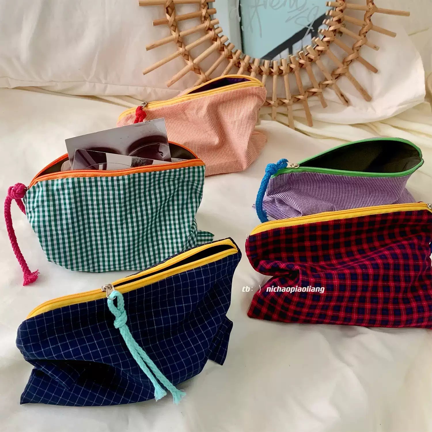 Classic Plaid Mini Storage Bag