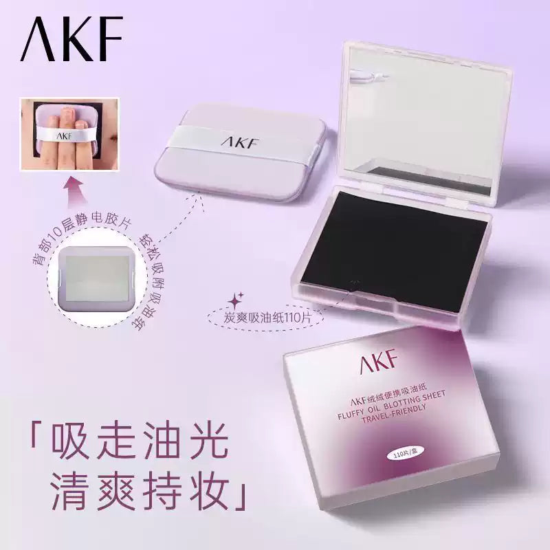AKF Oil-Absorbing Paper with Puff Mirror