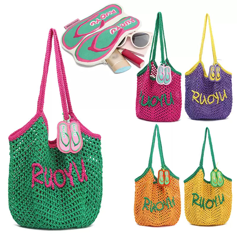 RuoyuStudio Woven Mesh Shoulder Bag