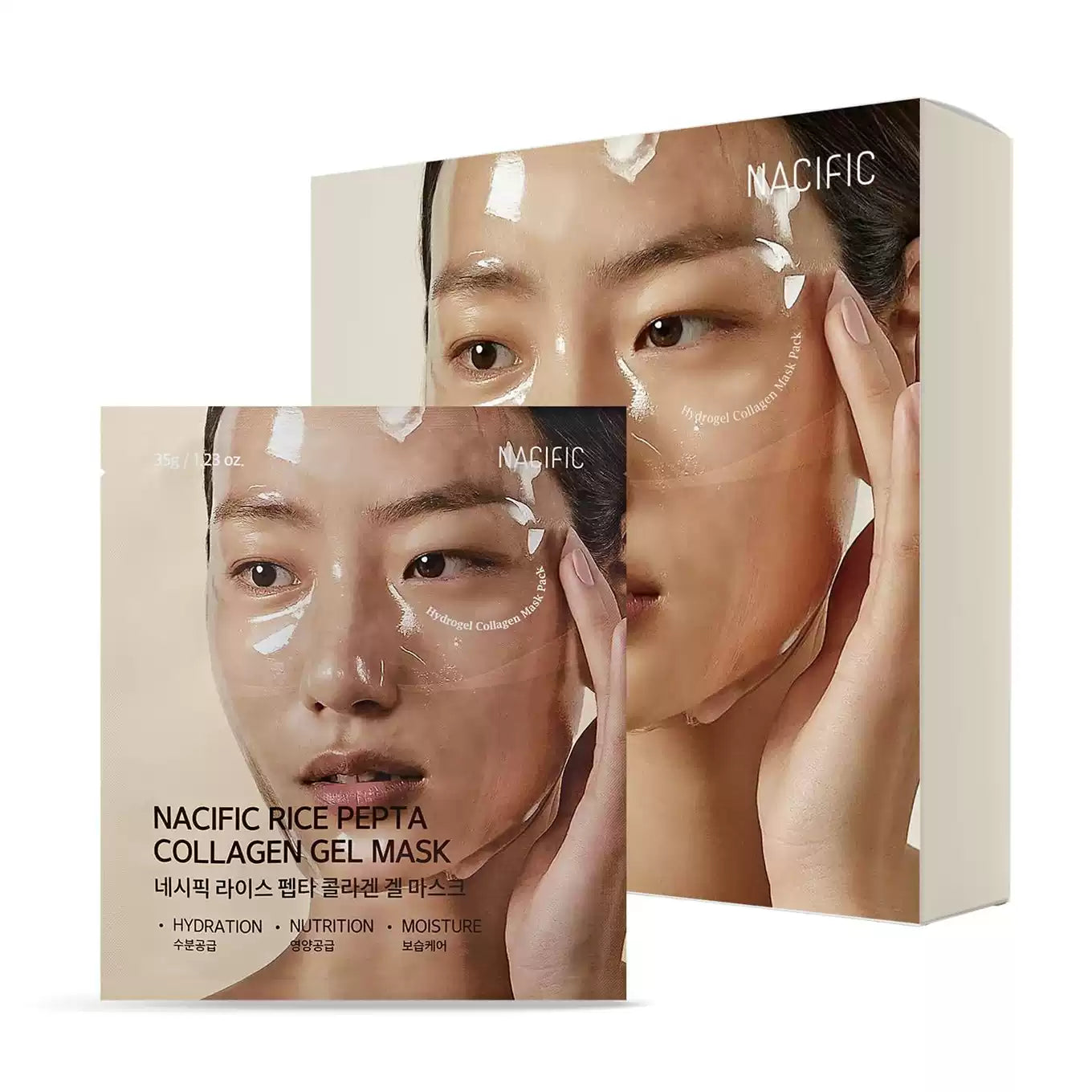 Nacific Rice Peptide Collagen Gel Mask – 4pcs