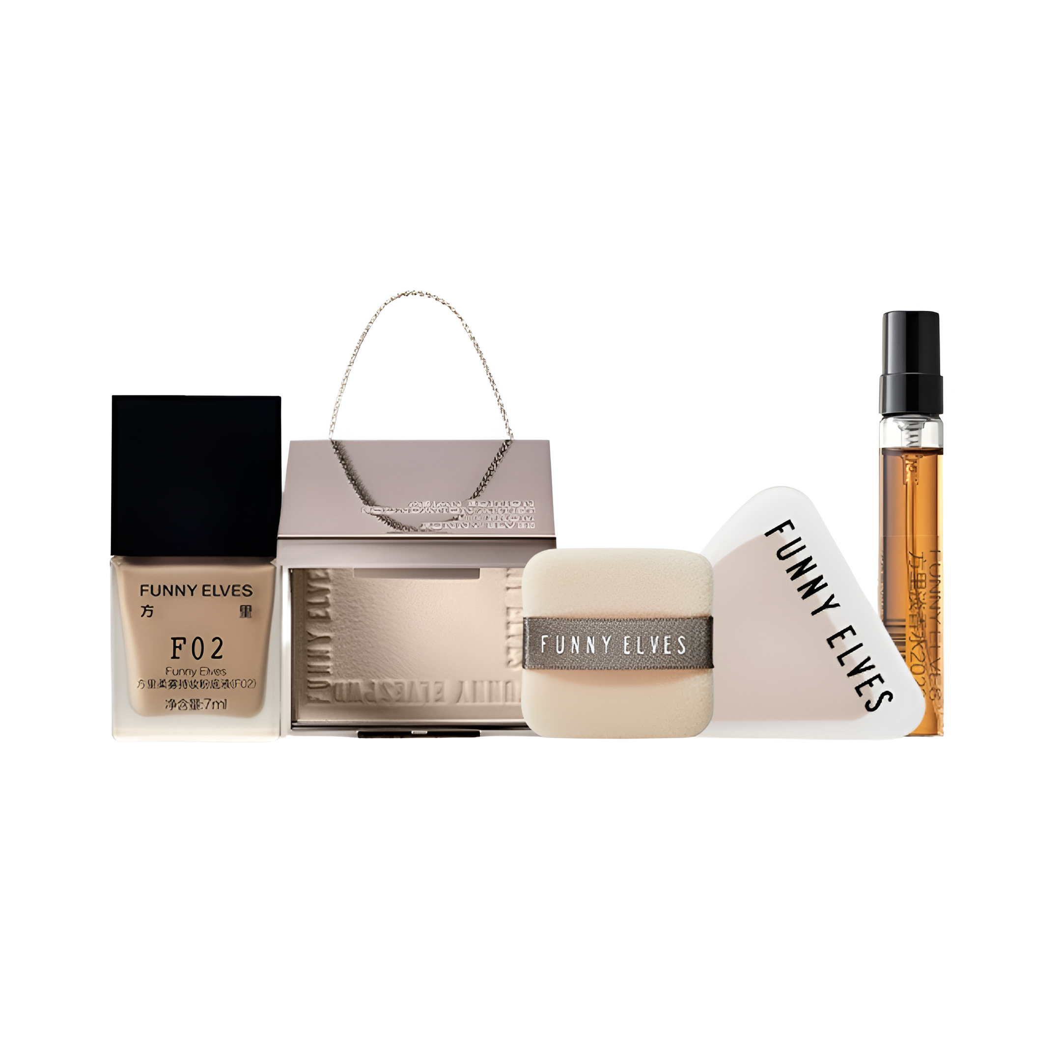 FunnyElves Compact Foundation & Setting Powder