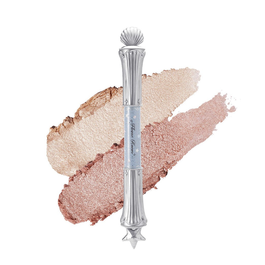 Flower Knows Shell Pearl Double-Ended Eye Silkworm Pen