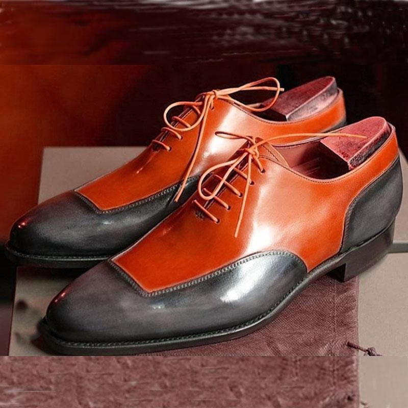 Leather Lace-up Men's Derby Shoes