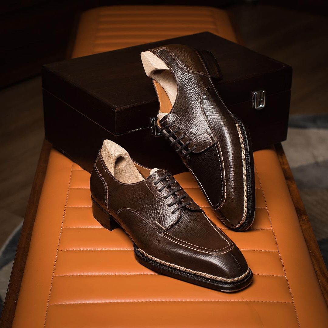 Brown Men's Classic Derby Shoes