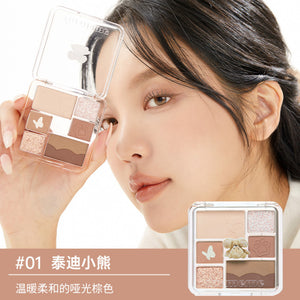 Immeme doll eye shadow plate 7 color matte earth color grey pink eye shadow powder blusher plate multicolor 05 new image 6