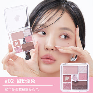 Immeme doll eye shadow plate 7 color matte earth color grey pink eye shadow powder blusher plate multicolor 05 new image 8
