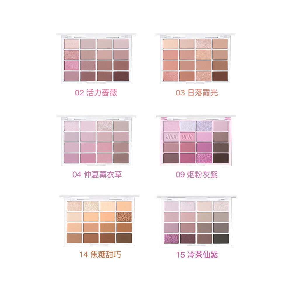 Korean Traceability Special Session Korean Makeup WAKEMAKE eye shadow Plate 16 colors charming eye shadow face repairing earth color image 2