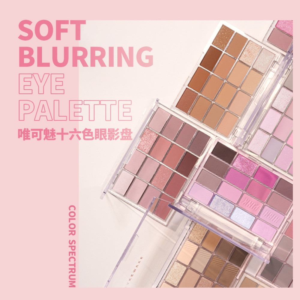 Korean Traceability Special Session Korean Makeup WAKEMAKE eye shadow Plate 16 colors charming eye shadow face repairing earth color image 3