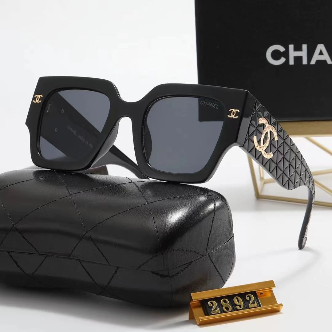 New Fashion Women's Sunglasses Street Photoshoot Travel Anti-glare Large Frame Sunglasses PD05202411905