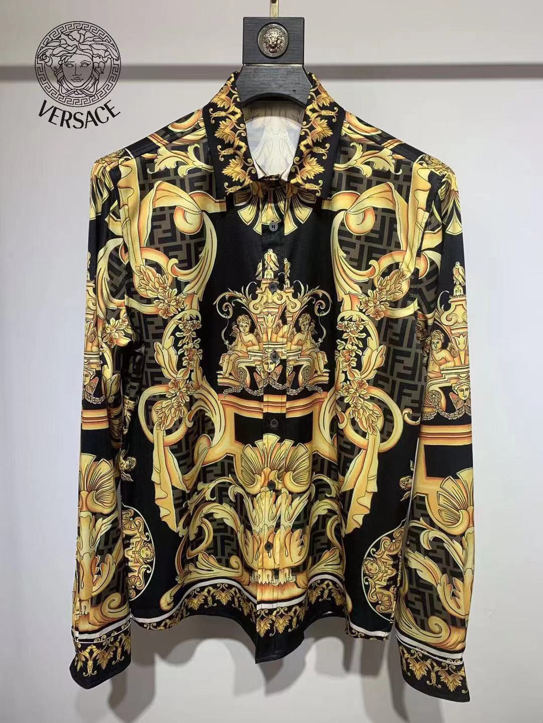 FENDACE GOLD BAROQUE SHIRT 1826060507