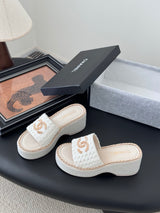 CNL women's platform chain double C slide sandal 1825042902