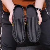 Men's Striped Moccasin Slip-Ons