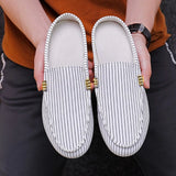 Men's Striped Moccasin Slip-Ons