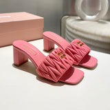 MM Matelassé nappa leather slides 1825070102