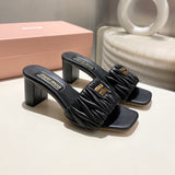 MM Matelassé nappa leather slides 1825070102