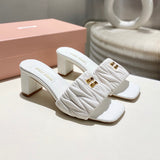 MM Matelassé nappa leather slides 1825070102