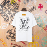 VV Front and back letter print T-shirt 1824103105