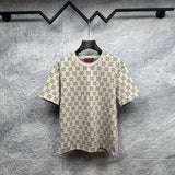 Knitted cotton couple short-sleeved T-shirts 1426013017