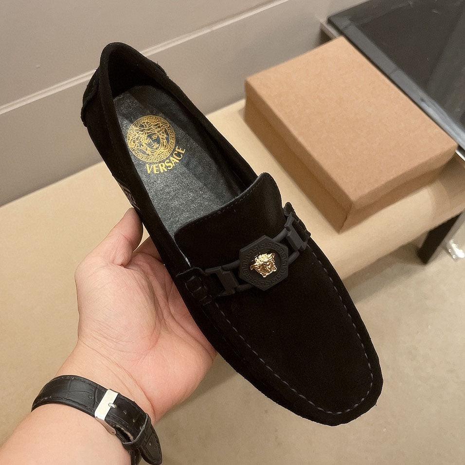 VS Medusa VeVVet Leather Driver Shoes 1824091902