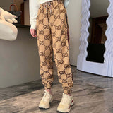 2023 new autumn classic retro printed versatile leGUIings pants PD1523092703