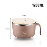 💕304 Stainless Steel Multi-Purpose Anti-Scald Large-Capacity Instant Noodle Bowl