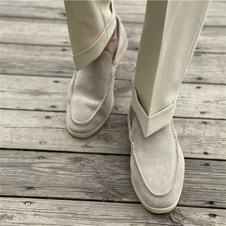 Breathable Square Toe Business Casual Suede Nubuck Men's Shoes