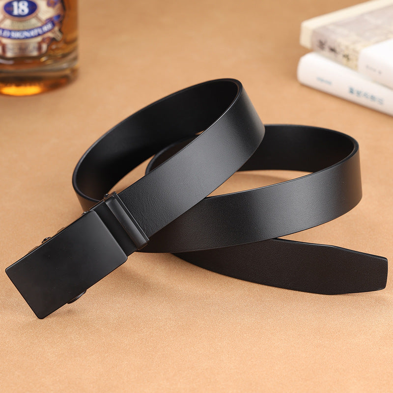 Genuine leather automatic buckle pure cowhide business dress belt
