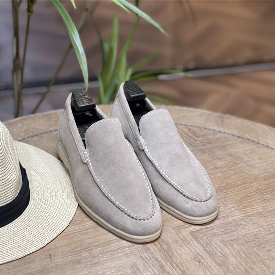 Breathable Square Toe Business Casual Suede Nubuck Men's Shoes