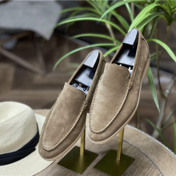 Breathable Square Toe Business Casual Suede Nubuck Men's Shoes