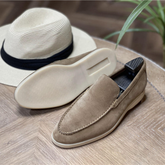 Breathable Square Toe Business Casual Suede Nubuck Men's Shoes