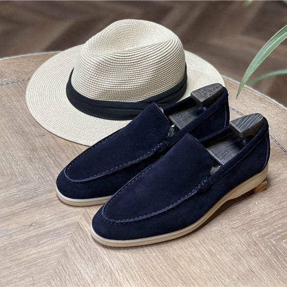 Breathable Square Toe Business Casual Suede Nubuck Men's Shoes