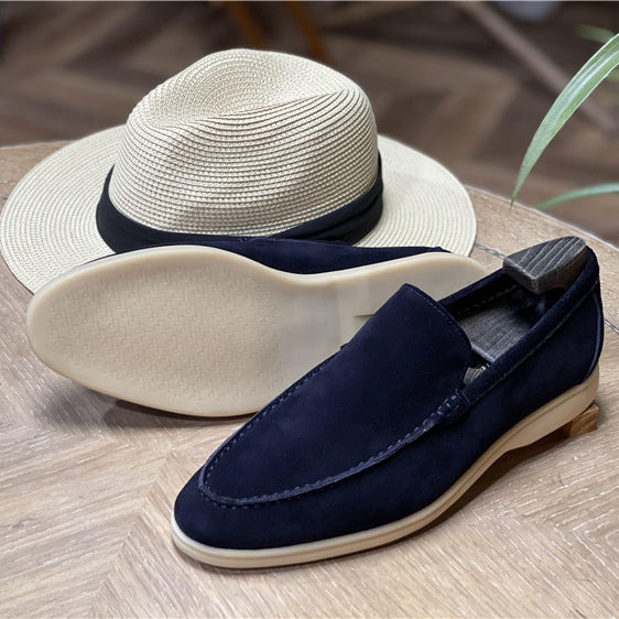 Breathable Square Toe Business Casual Suede Nubuck Men's Shoes