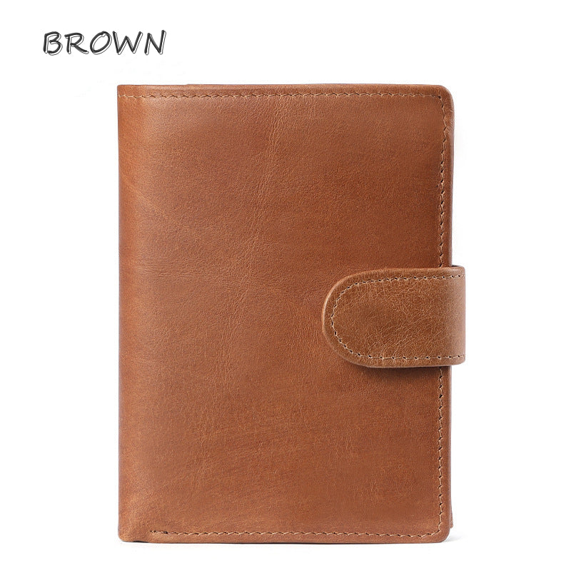 Multi-card slot casual retro leather wallet large capacity clutch bag coin purse（4colors）