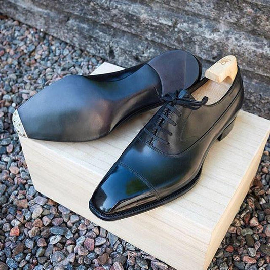 Classic style men's handmade oxford shoes